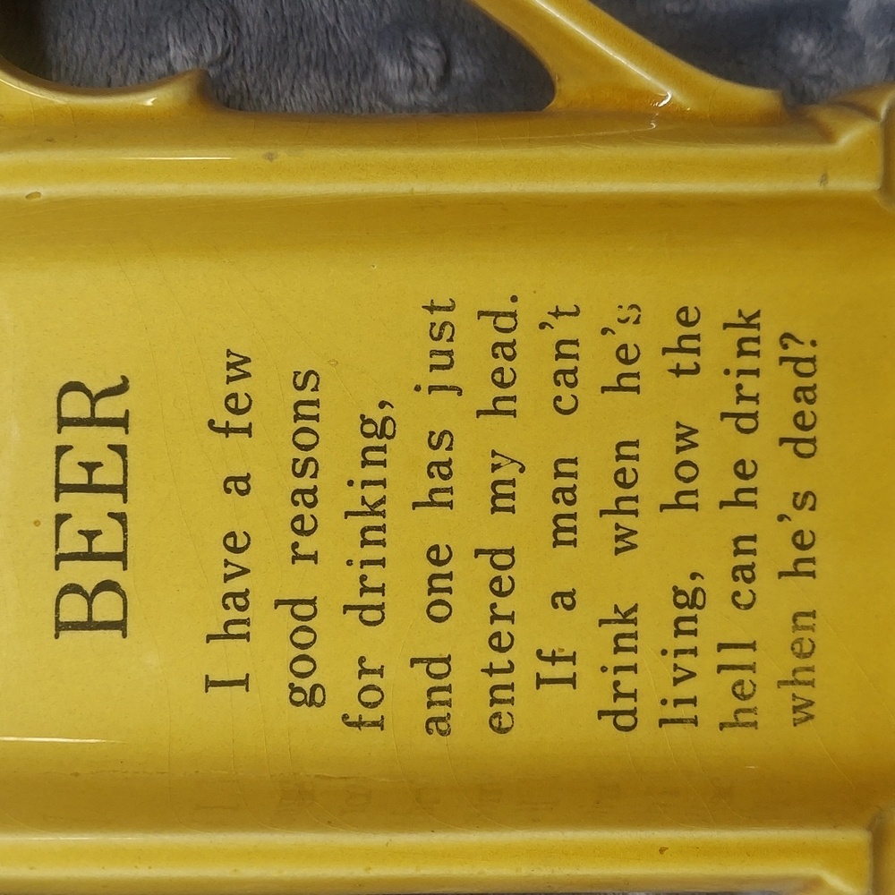 ARTMARK Beer Mug Shaped Ashtray Vintage - Good Reasons To Drinking - Picture 3 of 9